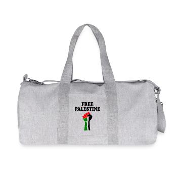 Free palestine - Sac de sport en toile recyclée Stanley/Stella - gris chiné - Devant