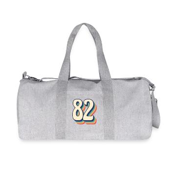 T-Shirt rétro Vintage numéro 82 quatre-vingt-deux - Sac de sport en toile recyclée Stanley/Stella - gris chiné - Devant