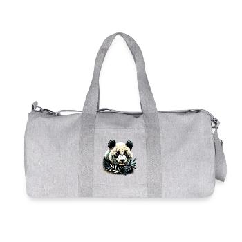 Panda - Recycelte Canvas-Sporttasche von Stanley/Stella - Grau meliert - Vorne