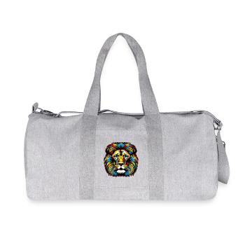 Lion - Recycled Canvas Sports Bag by Stanley/Stella - heather grey - Front