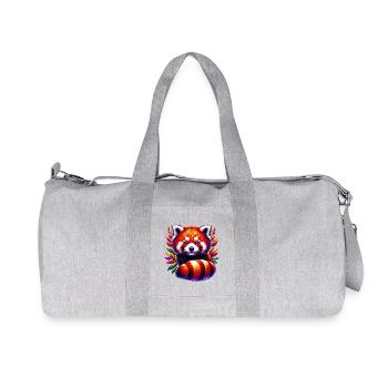 Red panda - Recycled Canvas Sports Bag by Stanley/Stella - heather grey - Front