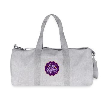 Stay Positive - Recycled Canvas Sports Bag by Stanley/Stella - heather grey - Front