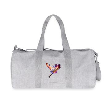 Le baseball en feu. - Sac de sport en toile recyclée Stanley/Stella - gris chiné - Devant