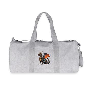 dragon - Recycled Canvas Sports Bag by Stanley/Stella - heather grey - Front