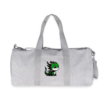Drache - Recycelte Canvas-Sporttasche von Stanley/Stella - Grau meliert - Vorne