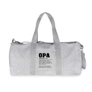 Opa Definition - Recycelte Canvas-Sporttasche von Stanley/Stella - Grau meliert - Vorne