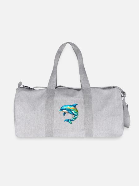 Delfin - Recycelte Canvas-Sporttasche von Stanley/Stella - Grau meliert