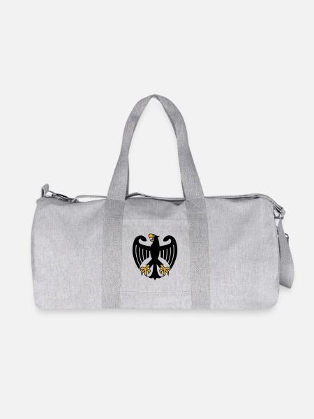 Bundesadler Deutschland Adler Wappen - Recycelte Canvas-Sporttasche von Stanley/Stella - Grau meliert