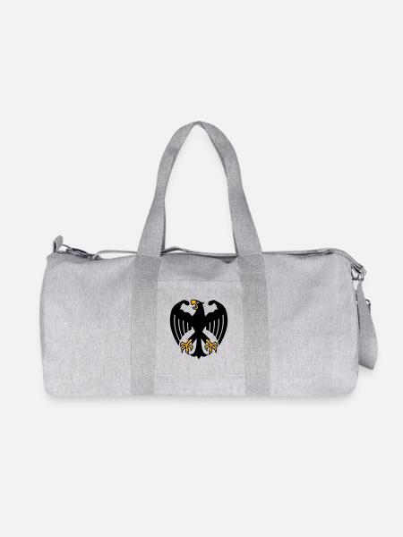 Deutscher Fitness Bundesadler mit Muskeln - Recycelte Canvas-Sporttasche von Stanley/Stella - Grau meliert