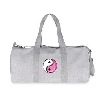 Yin and Yang pink version :) - Recycled Canvas Sports Bag by Stanley/Stella - heather grey - Front