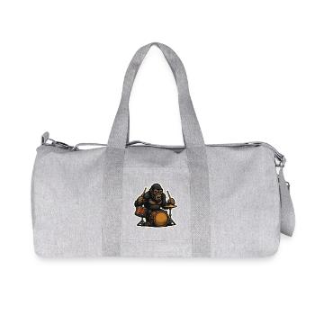 Gorille de la jungle avec tambours - Sac de sport en toile recyclée Stanley/Stella - gris chiné - Devant