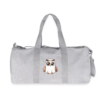 Owl Halloween Ghost - Recycled Canvas Sports Bag by Stanley/Stella - heather grey - Front