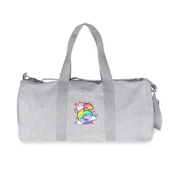 Unicorns and rainbows for children - Recycled Canvas Sports Bag by Stanley/Stella - heather grey - Front