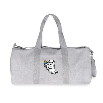 Ghost with pacifier illustration - Recycled Canvas Sports Bag by Stanley/Stella - heather grey - Front