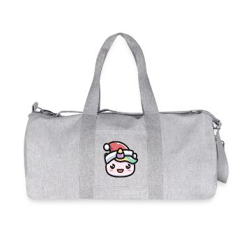 Chapeau de Père Noël face de licorne Kawaii - Sac de sport en toile recyclée Stanley/Stella - gris chiné - Devant