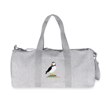 Puffin Print - Recycled Canvas Sports Bag by Stanley/Stella - heather grey - Front