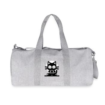 Conception minimale de la méditation zen cat - Sac de sport en toile recyclée Stanley/Stella - gris chiné - Devant