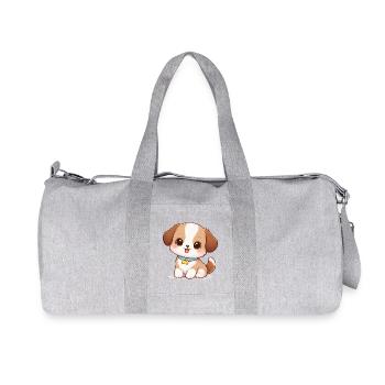 Dog Cute Comic - Recycled Canvas Sports Bag by Stanley/Stella - heather grey - Front