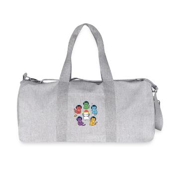 Pride Month LGBTQ – Rainbow Space Cats - Recycelte Canvas-Sporttasche von Stanley/Stella - Grau meliert - Vorne