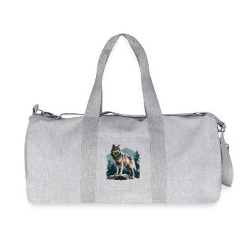 Wolf - Recycelte Canvas-Sporttasche von Stanley/Stella - Grau meliert - Vorne