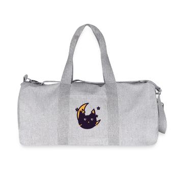 Mondkatze im Traumlicht - Recycelte Canvas-Sporttasche von Stanley/Stella - Grau meliert - Vorne