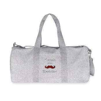 Pouvoir aux moustachus moustache brune - Sac de sport en toile recyclée Stanley/Stella - gris chiné - Devant