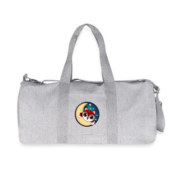 Renard intelligent dans la lune - DORMIR - Sac de sport en toile recyclée Stanley/Stella - gris chiné - Devant