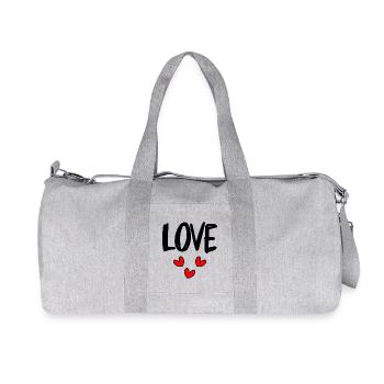DAD. FATHER's DAY. HAPPY BIRTHDAY DAD. HAPPY BIRTHDAY - Recycled Canvas Sports Bag by Stanley/Stella - heather grey - Front