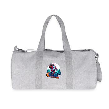 Père Noël sur un vélo de route Gravel - Sac de sport en toile recyclée Stanley/Stella - gris chiné - Devant