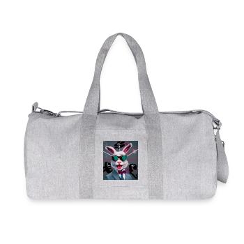 Rabbit Business - Recycled Canvas Sports Bag by Stanley/Stella - heather grey - Front