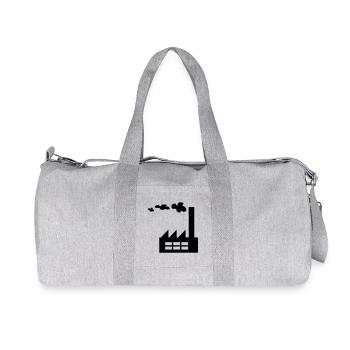 Werkslogo mit Rauch - Recycelte Canvas-Sporttasche von Stanley/Stella - Grau meliert - Vorne