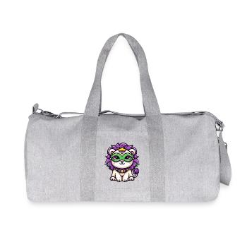 Bande dessinée mignonne de Lion de Mardi Gras - Sac de sport en toile recyclée Stanley/Stella - gris chiné - Devant