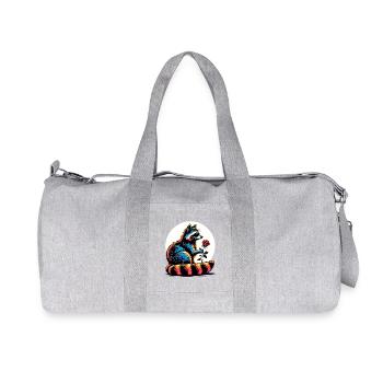 Raccoon - Recycled Canvas Sports Bag by Stanley/Stella - heather grey - Front