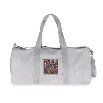 Bunte Pilze - Recycelte Canvas-Sporttasche von Stanley/Stella - Grau meliert - Vorne