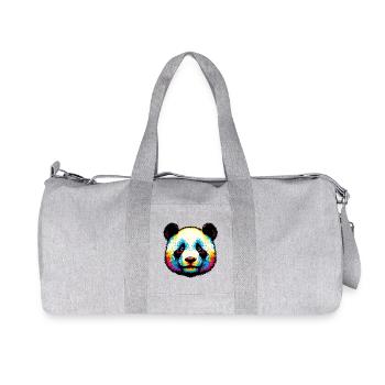 Panda - Recycelte Canvas-Sporttasche von Stanley/Stella - Grau meliert - Vorne