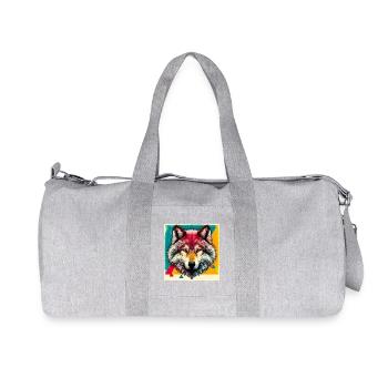 Wolf - Recycled Canvas Sports Bag by Stanley/Stella - heather grey - Front