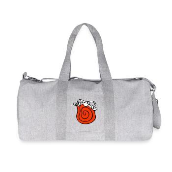 Snail shell snail hides cute shy - Recycled Canvas Sports Bag by Stanley/Stella - heather grey - Front