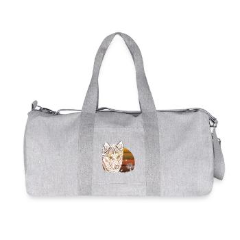 Wild animal portrait at sunset - Recycled Canvas Sports Bag by Stanley/Stella - heather grey - Front