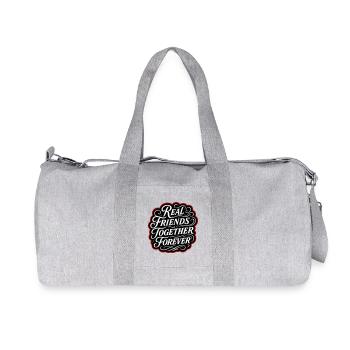 De vrais amis pour toujours - Sac de sport en toile recyclée Stanley/Stella - gris chiné - Devant