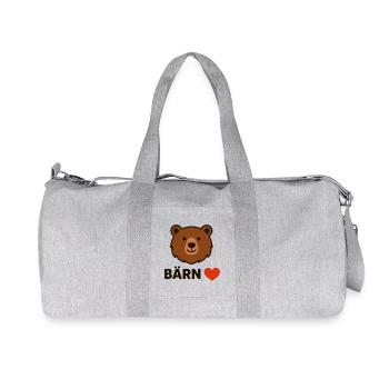 Bärn im Härz - pour les Bernois qui ont du cœur - Sac de sport en toile recyclée Stanley/Stella - gris chiné - Devant