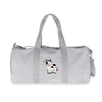 Drôle de vache T-shirt cadeau fermier - Sac de sport en toile recyclée Stanley/Stella - gris chiné - Devant