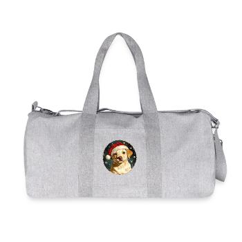 Weihnachtsmann Collie - Recycelte Canvas-Sporttasche von Stanley/Stella - Grau meliert - Vorne