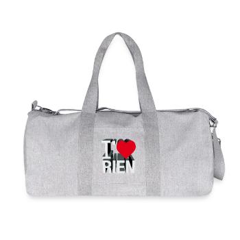 I LOVE RIEN - let's talk - Recycled Canvas Sports Bag by Stanley/Stella - heather grey - Front