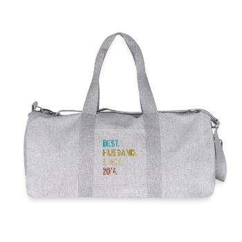  Best Husband Since 2014 Vintage - Recycelte Canvas-Sporttasche von Stanley/Stella - Grau meliert - Vorne