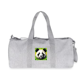 panda - Recycled Canvas Sports Bag by Stanley/Stella - heather grey - Front