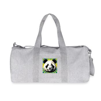 Panda - Recycelte Canvas-Sporttasche von Stanley/Stella - Grau meliert - Vorne