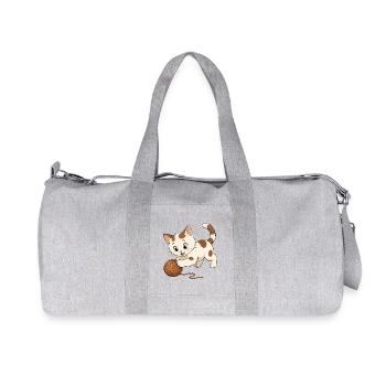 Des jeux de chaton - Sac de sport en toile recyclée Stanley/Stella - gris chiné - Devant