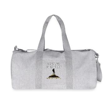 Montez de niveau chaque jour - Sac de sport en toile recyclée Stanley/Stella - gris chiné - Devant