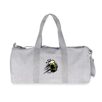 Bier Bierkrug Symbol - Recycelte Canvas-Sporttasche von Stanley/Stella - Grau meliert - Vorne