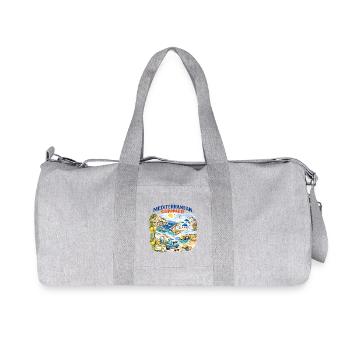 Mittelmeer-Sommerroller Côte Bleue - Recycelte Canvas-Sporttasche von Stanley/Stella - Grau meliert - Vorne